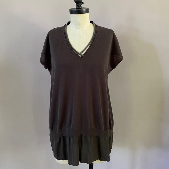 Fabiana Filippi wool and crepe top NWT